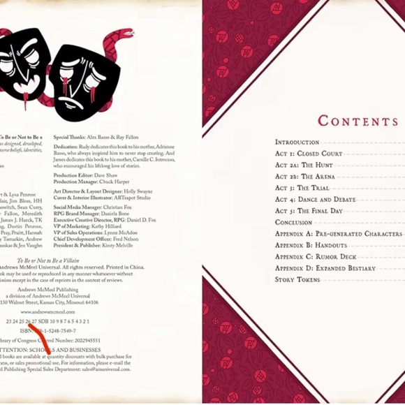 To Be or Not to Be a Villain Role Playing Game Book - Picture 4 of 6